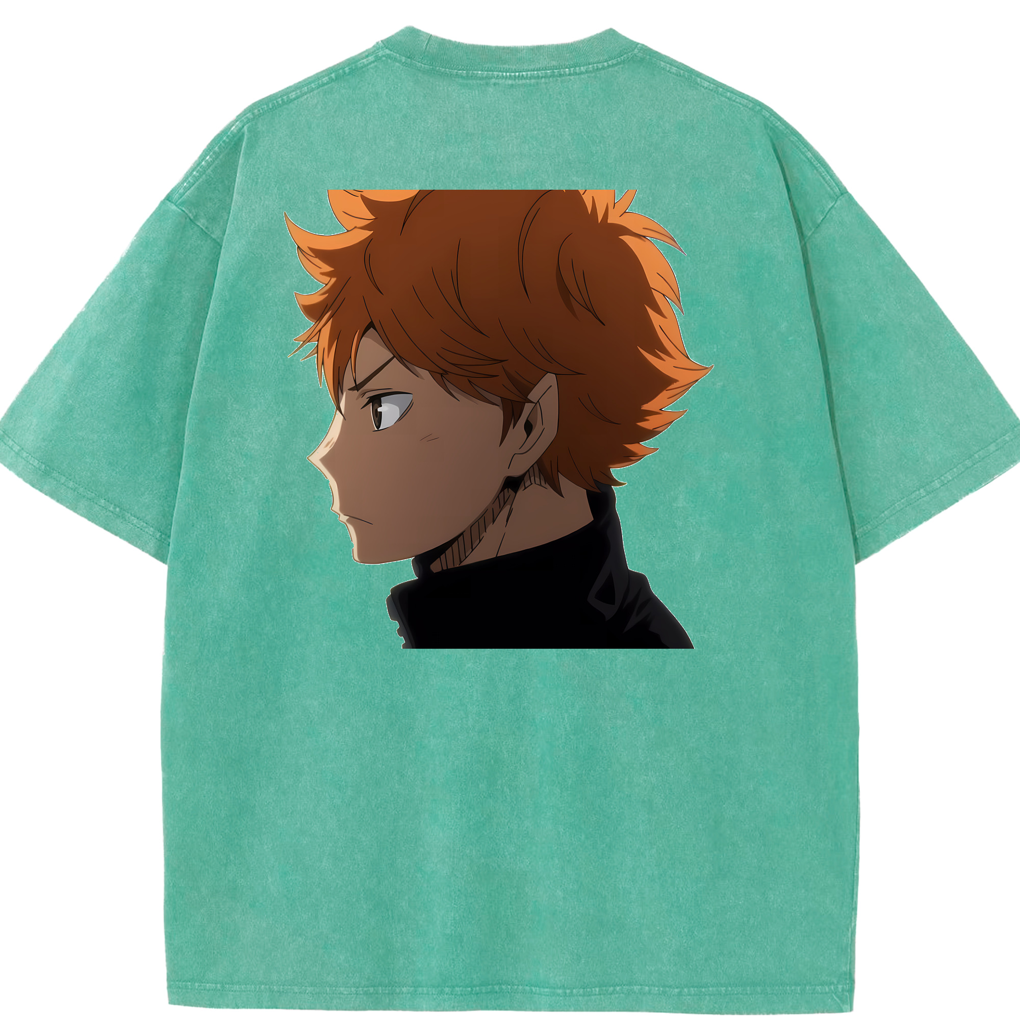 （画像用） ハイキュー!! Haikyu!! 綿100% ヴィンテージ風 半袖Tシャツ（背面プリント）